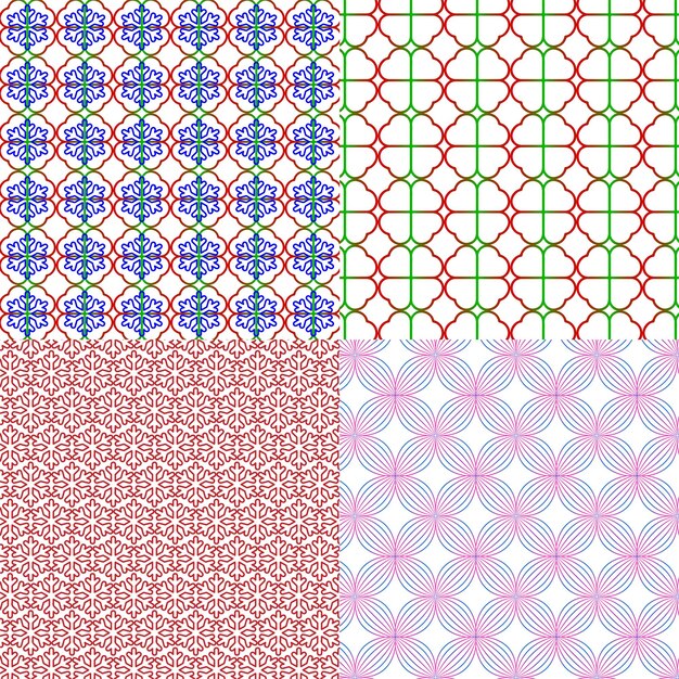 Seamless geometric textile patterns design