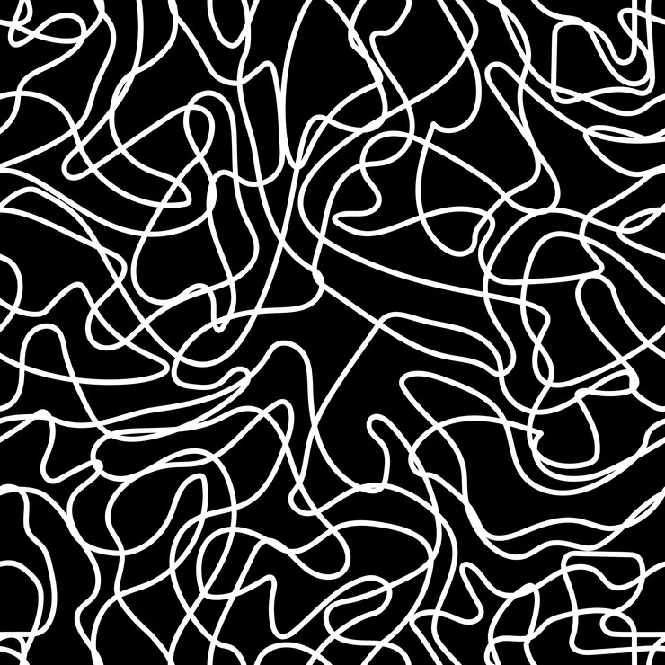 Vektor seamless graphic pattern waves in vintage style