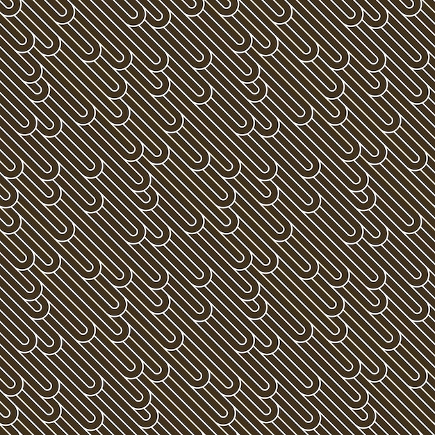 Seamless linear vector geometric minimalistic pattern, abstract lines tiling background, stripy weaving, optical maze, twisted stripes. Black and white design.