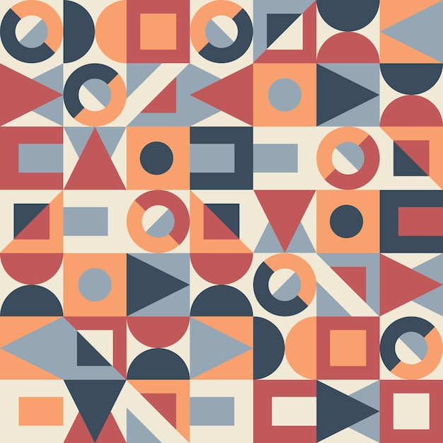 seamless pattern, abstract geometric shapes in pastel colors. print, textile, vector