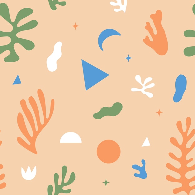 seamless pattern abstract with orange background