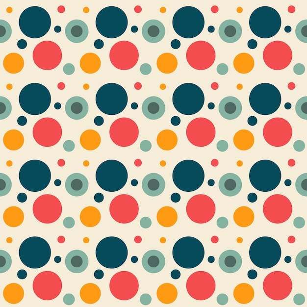 Seamless pattern circle geometric shape design of abstract texture background illustration