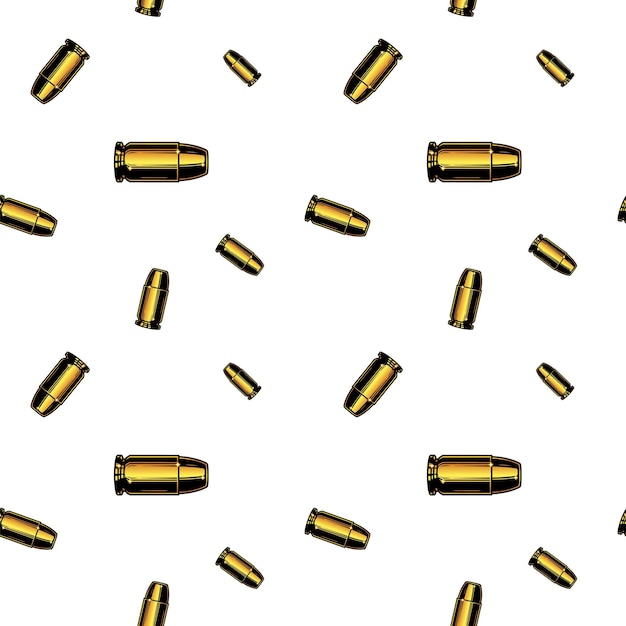 seamless pattern design with repeated gold bullets