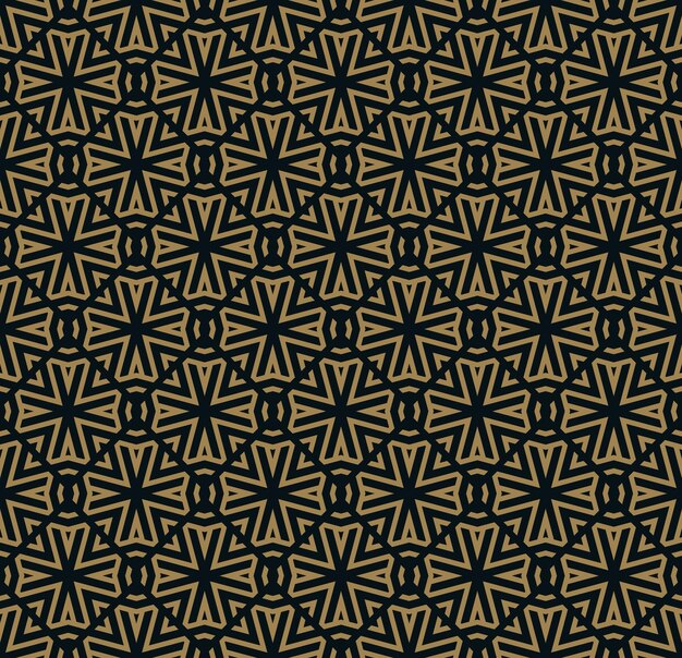 Seamless pattern Elegant linear ornament Geometric stylish background Vector repeating texture