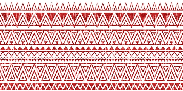 Seamless pattern ethnic background geometric ornament border