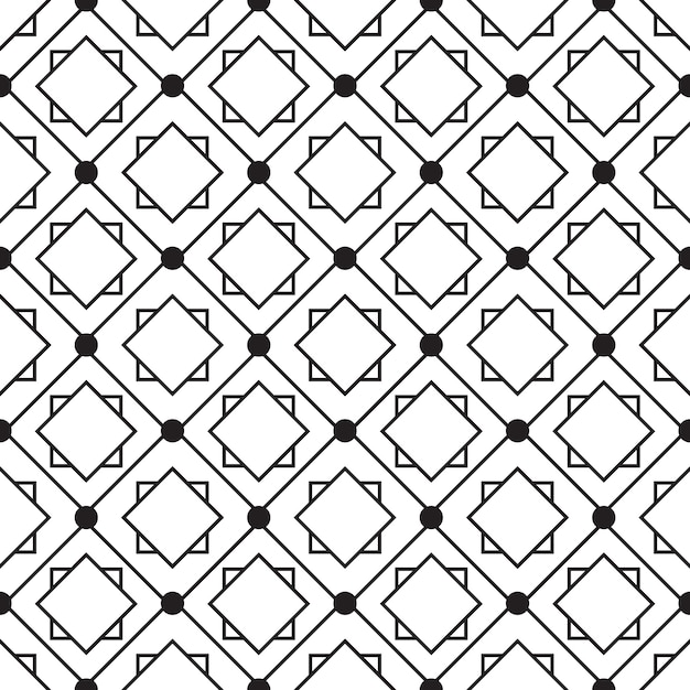 Seamless pattern geometric. Black and white background.
