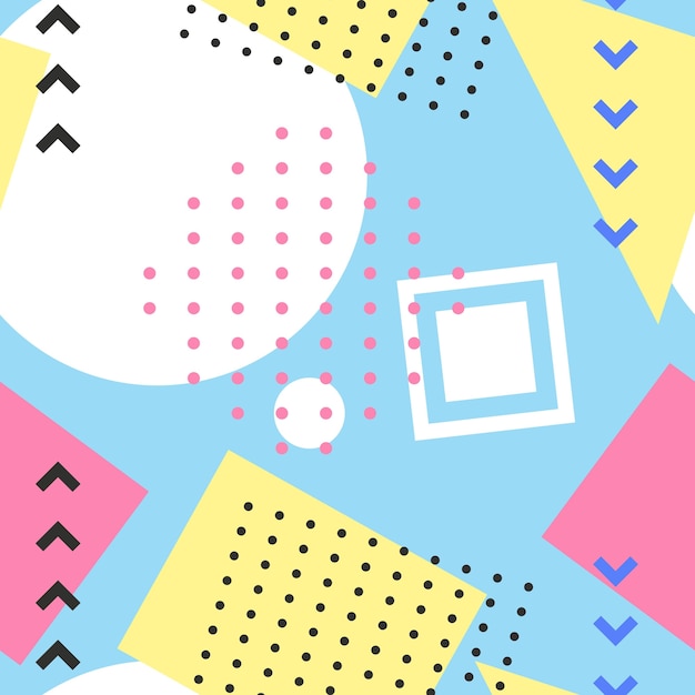 Seamless pattern in memphis style