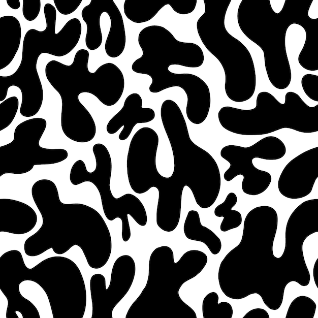 Seamless pattern of black spots on a white background