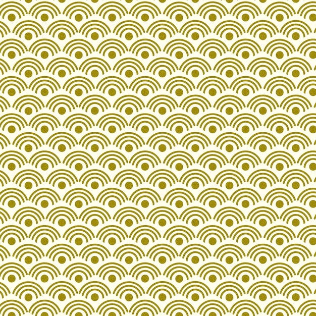 Seamless pattern of brown chinese and japanese wave background