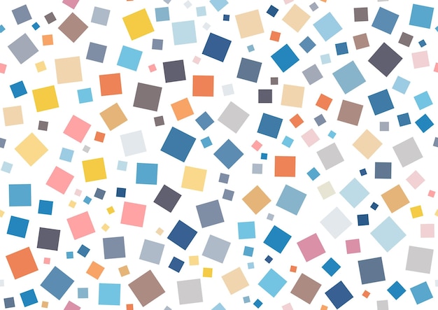 Seamless pattern of multicolored squares Template for textures textiles wallpapers banners invitations and simple backgrounds Layout for cover poster postcard interior and decorative art