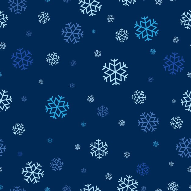 Seamless pattern of snowflake repeatable.
