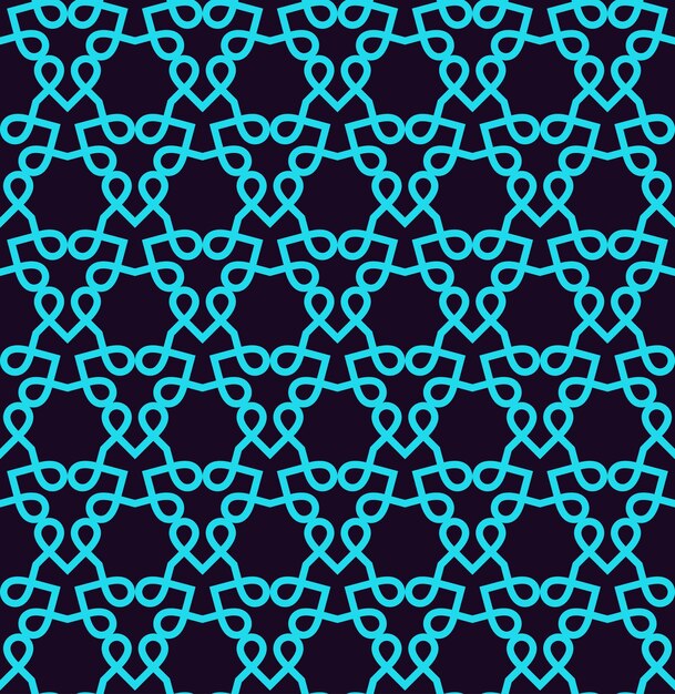 Seamless pattern Ornament of lines and curls Linear abstract background