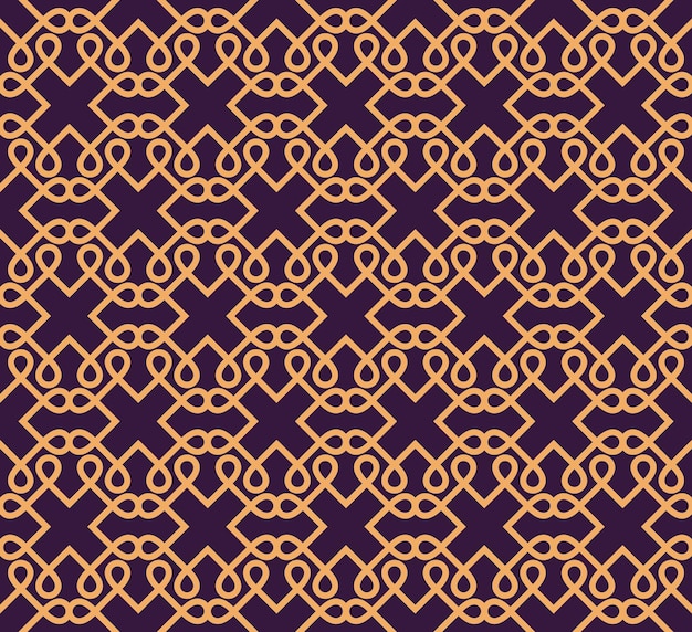 Seamless pattern Ornament of lines and curls Linear abstract background