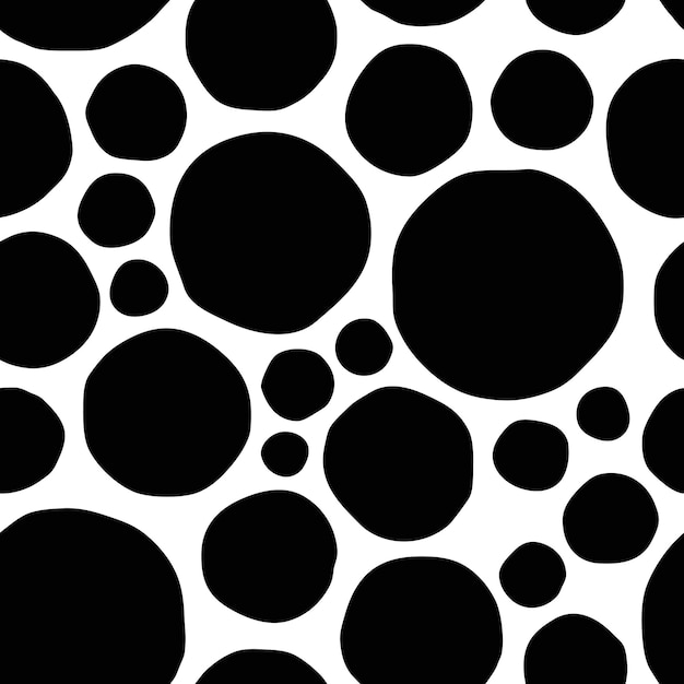 Seamless pattern vector background of circles of different sizes