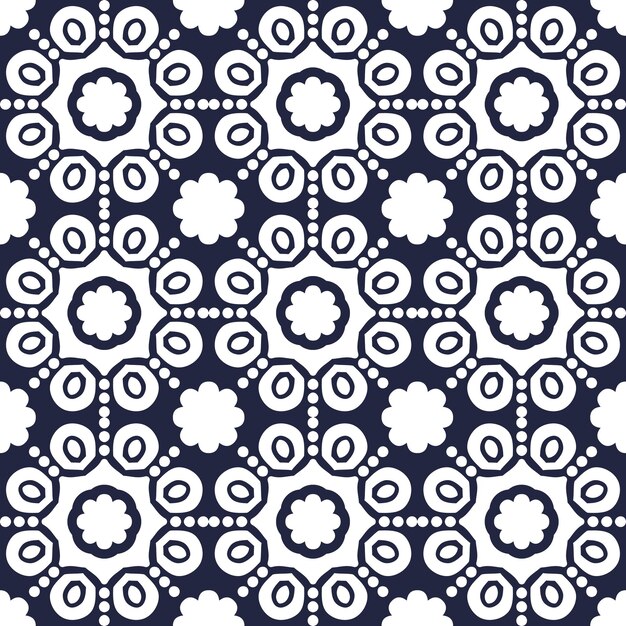 Seamless Pattern Vintage Design With Floral