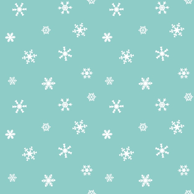 Seamless pattern, white snowflakes and stars on a blue background. Print, Christmas background