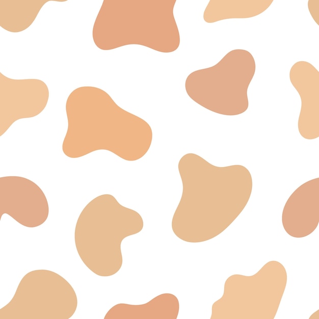 Seamless pattern with abstract beige organic liquid forms
