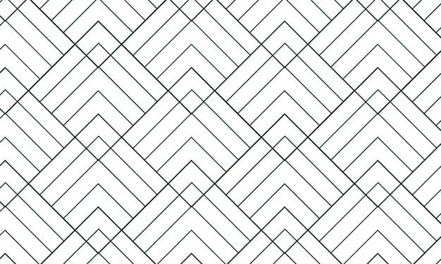 Seamless pattern with abstract geometric line texture green on white background Light modern
