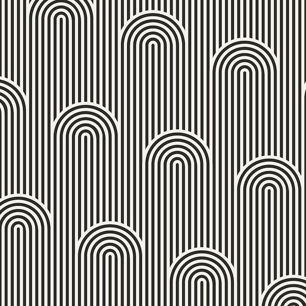 Seamless pattern with black and white stripes Vector illustration