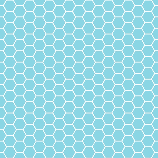 seamless pattern with blue honeycomb.