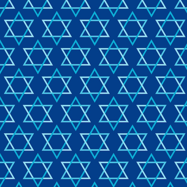Seamless pattern with blue stars on a blue background