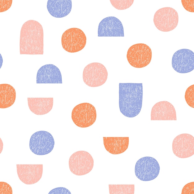 seamless pattern with colorful textured shapes