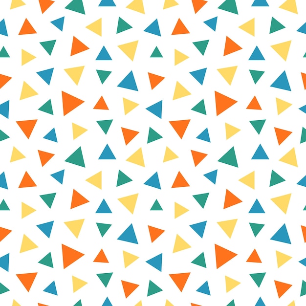 Seamless pattern with colorful triangles