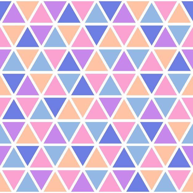 Seamless pattern with colorful triangles