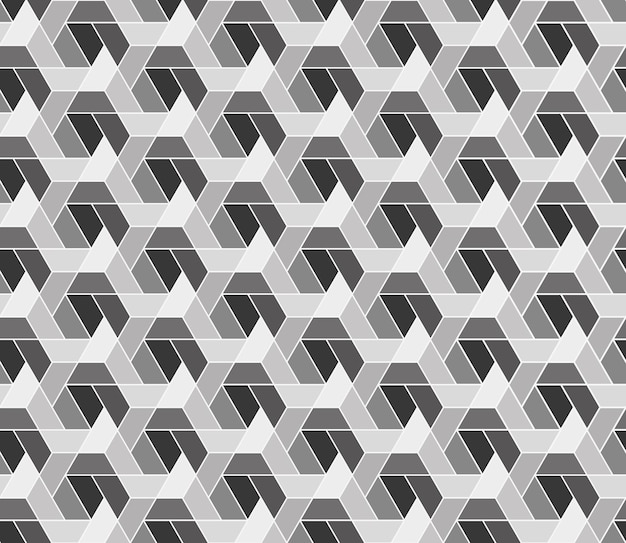 Seamless pattern with geometric grid with hexagonal and triangular shapes
