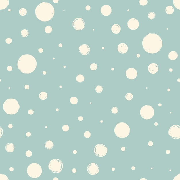 seamless pattern with hand painted ink circles. graphic design element for poster, stationary, fabric, scrapbook, baby shower card, wedding invitation. grunge brush stroke texture. vector illustration