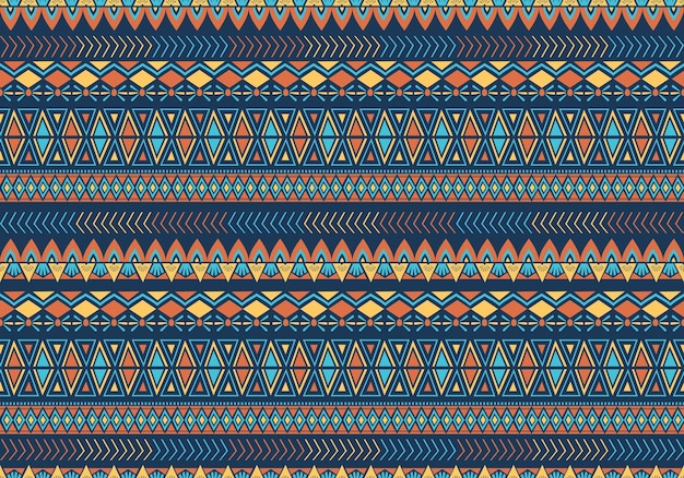 Seamless pattern with handmade ancient ethnic symbol