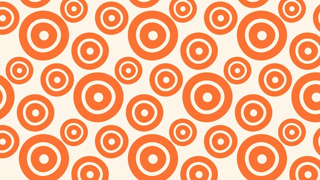 Seamless pattern with orange different sizes circles