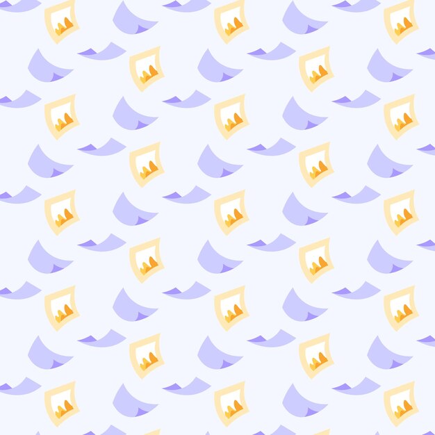 seamless pattern with paper and pictures in frame. pattern background, wallpaper, wrapping paper