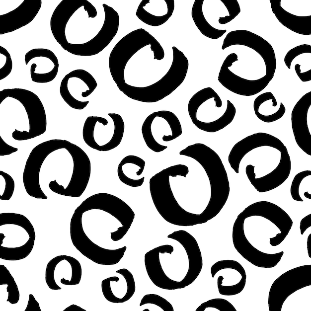 seamless pattern with sketch circles shape