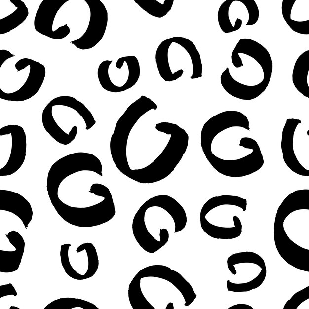 seamless pattern with sketch circles shape
