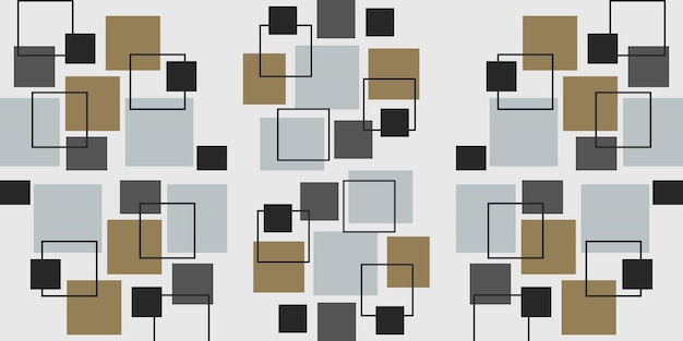 Seamless pattern with squares and rectangles Vector illustration