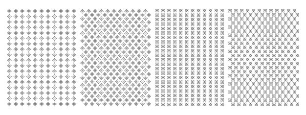 Seamless Patterns with Backgrounds and Textures Textile Textures Set For Fabrics Etc