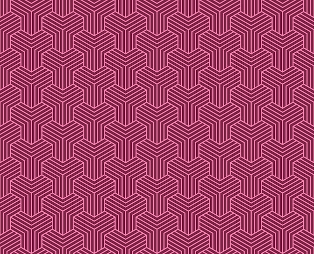 Seamless Pink Abstract geometric y lines pattern background