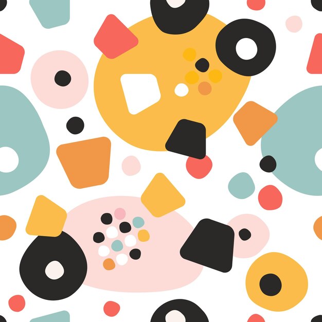 Seamless repeat pattern of colorfull circles dots Vector