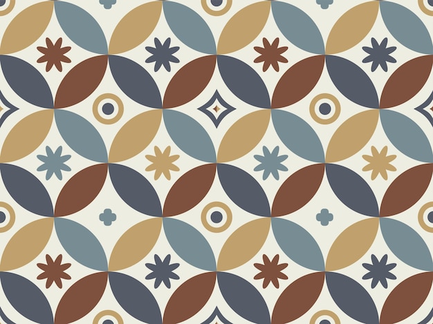 seamless retro tile pattern vintage and decorative geometric design