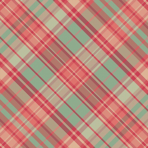Seamless tartan plaid pattern background with vintage color. Vector illustration.