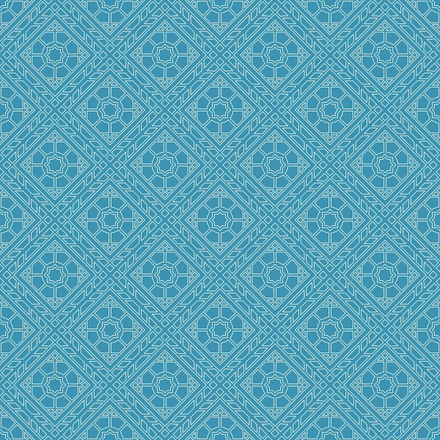 Seamless texture with arabic geometric ornament Vector pattern
