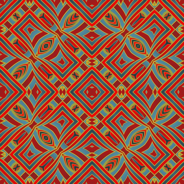 Seamless vector abstract pattern symmetrical geometric background with repeating elements