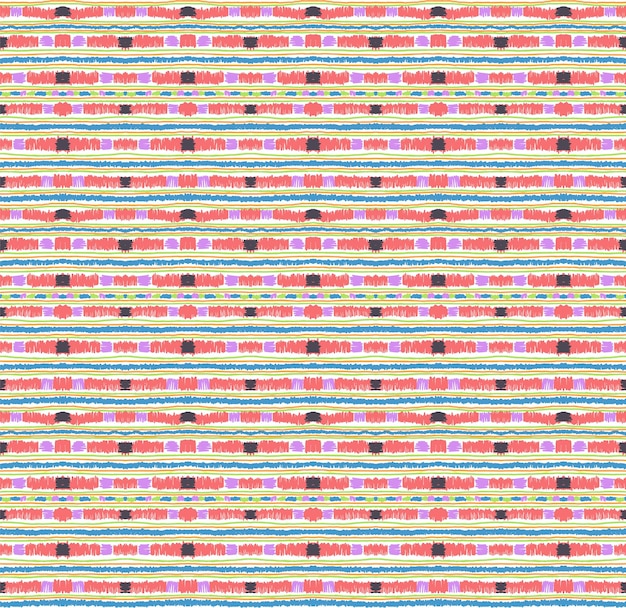 Seamless vector border in ethnic style Geometric ornament Decorative strip for textiles