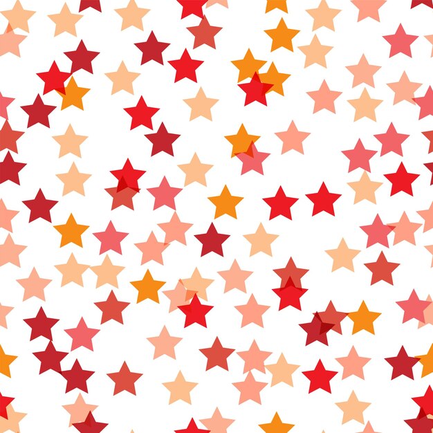 Seamless vector geometric stock pattern of colored stars Modern random colors