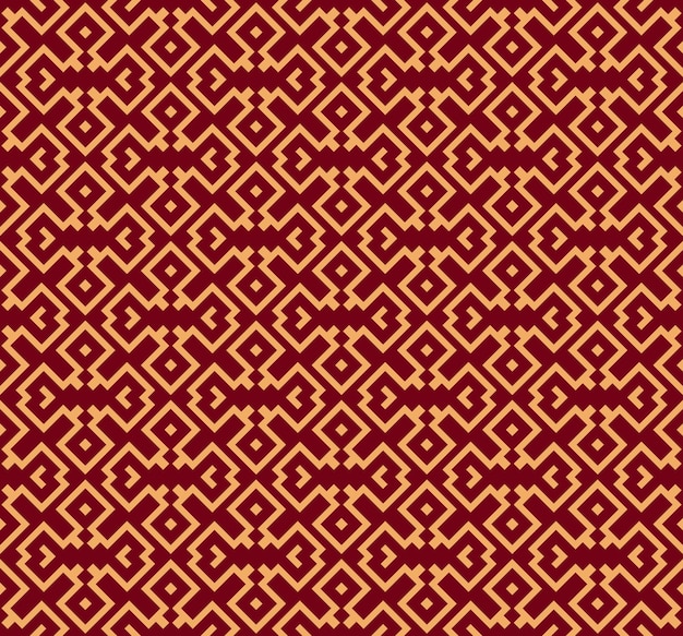 Seamless vector ornament Modern stylish geometric linear pattern with golden color