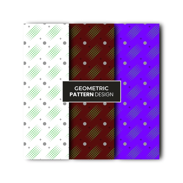 Seamless vector pattern design with styles background geometric shapes