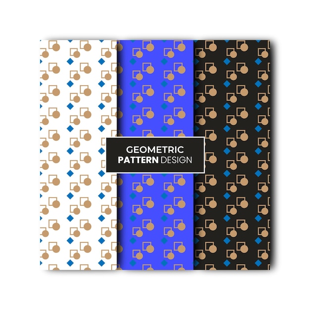 Seamless vector pattern design with styles background geometric shapes