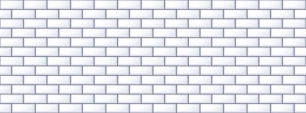 Seamless white tile pattern Rectangle ceramic tiled texture for bathroom wall kitchen floor pool