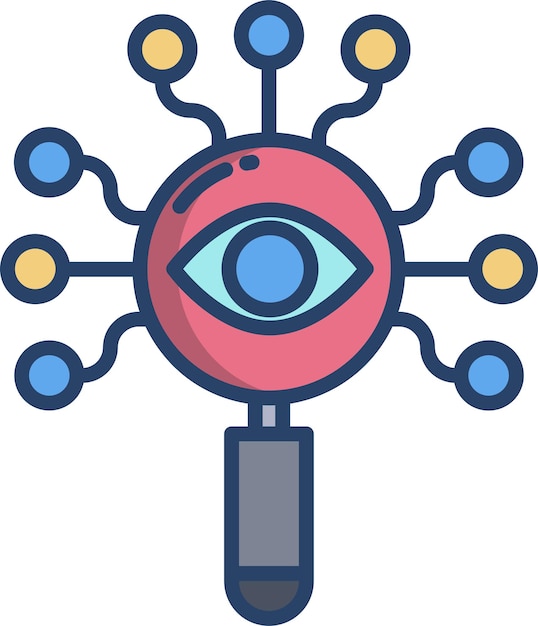 Search aisolid linear color vector illustration